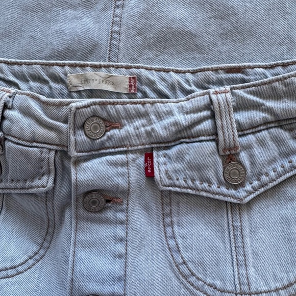 Women's Levi's Blue Pencil Skirt Knee-Length Casual Vacation Beach Summer Size 6 - Picture 5 of 6